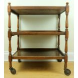 A George V oak tea trolley, 64 cm x 47 cm x 79 cm