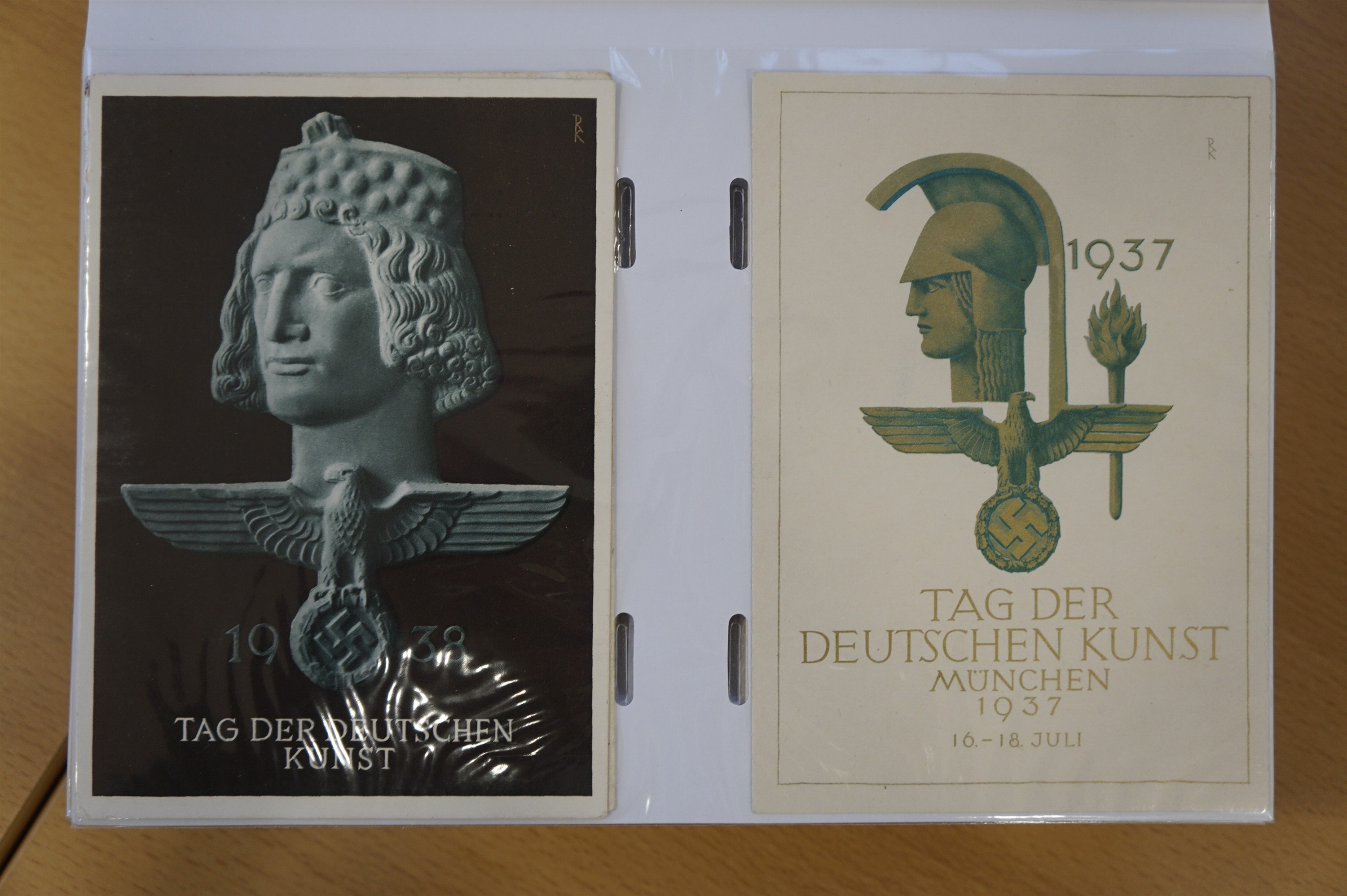 An album of German Third Reich approved art postcards including 1937 and 1938 Tag der Deutschen - Image 2 of 41