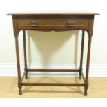 A George V inlaid mahogany side table, 69 cm x 41 cm x 72 cm