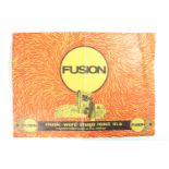 A 1960s printed poster promoting the magazine "Fusion", 36 cm x 50 cm