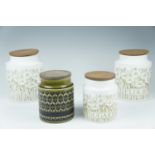 Four various Hornsea storage jars