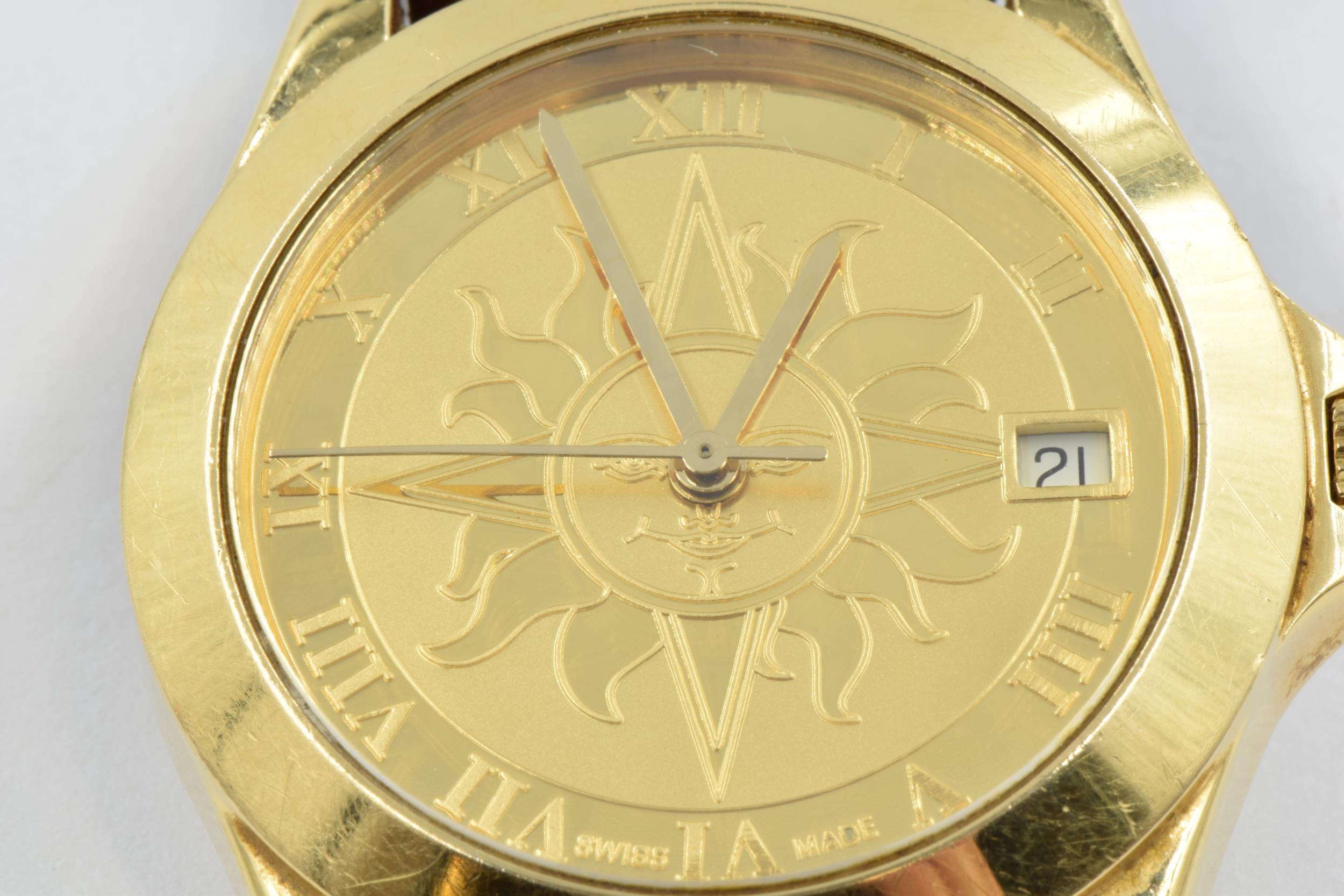 Pamp gentleman's ' Bullion ' wristwatch, the sunburst decorated dial with Roman numerals and date - Image 2 of 3