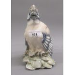 Royal Copenhagen porcelain figure of a bird, 7.5ins high In good condition