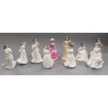 Collection of eleven Royal Doulton collectors club figure of girls