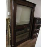 Pair of large 19th Century French Empire style mirrored and open wall panels with side columns and