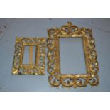 Two Florentine design, carved giltwood picture frames