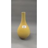 Chinese yellow ground bottle vase, 10.5ins high No damage or restoration noted 20th Century, comes