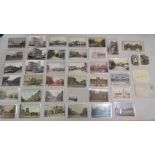 Thirty six postcards including six RP's together with a few doubles and a stereo viewer card,