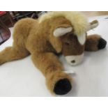 Large Steiff horse, measures 65cm approximately, bearing original button to ear Good Condition