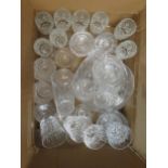 Quantity of Thomas Webb and other cut glass drinking glasses