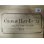 Unopened case of six bottles, Chateau Haut-Bailly Grand Cru Classe Graves 2014