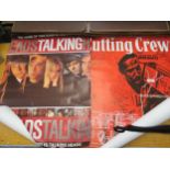 Small collection of pop and rock related posters including Talking Heads, Cutting Crew and a Jimmy