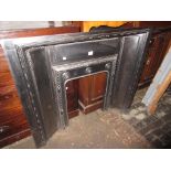 19th Century cast iron fire surround, 35ins x 42ins