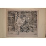 After Edward John Poynter, etching by Willie Heydeman, ' Helena and Hermia ', 15ins x 18.25ins