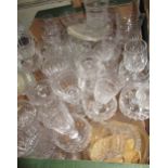 Quantity of good quality cut glass drinking glasses