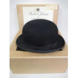 Herbert Johnson gentleman's bowler hat in original box, together with a quantity of other hats and a