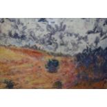 Impressionist style pastel drawing, landscape, signed ' Bicat ', 15.5ins x 24ins