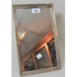 Rectangular Sheffield silver dressing table mirror with bevelled glass (at fault), 12.5ins x 8ins