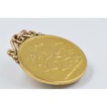 Victorian two pound coin dated 1887 mounted as a pendant