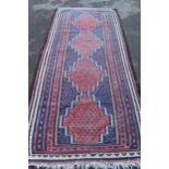Kelim rug with four medallion design, 9ft 6ins x 4ft 4ins