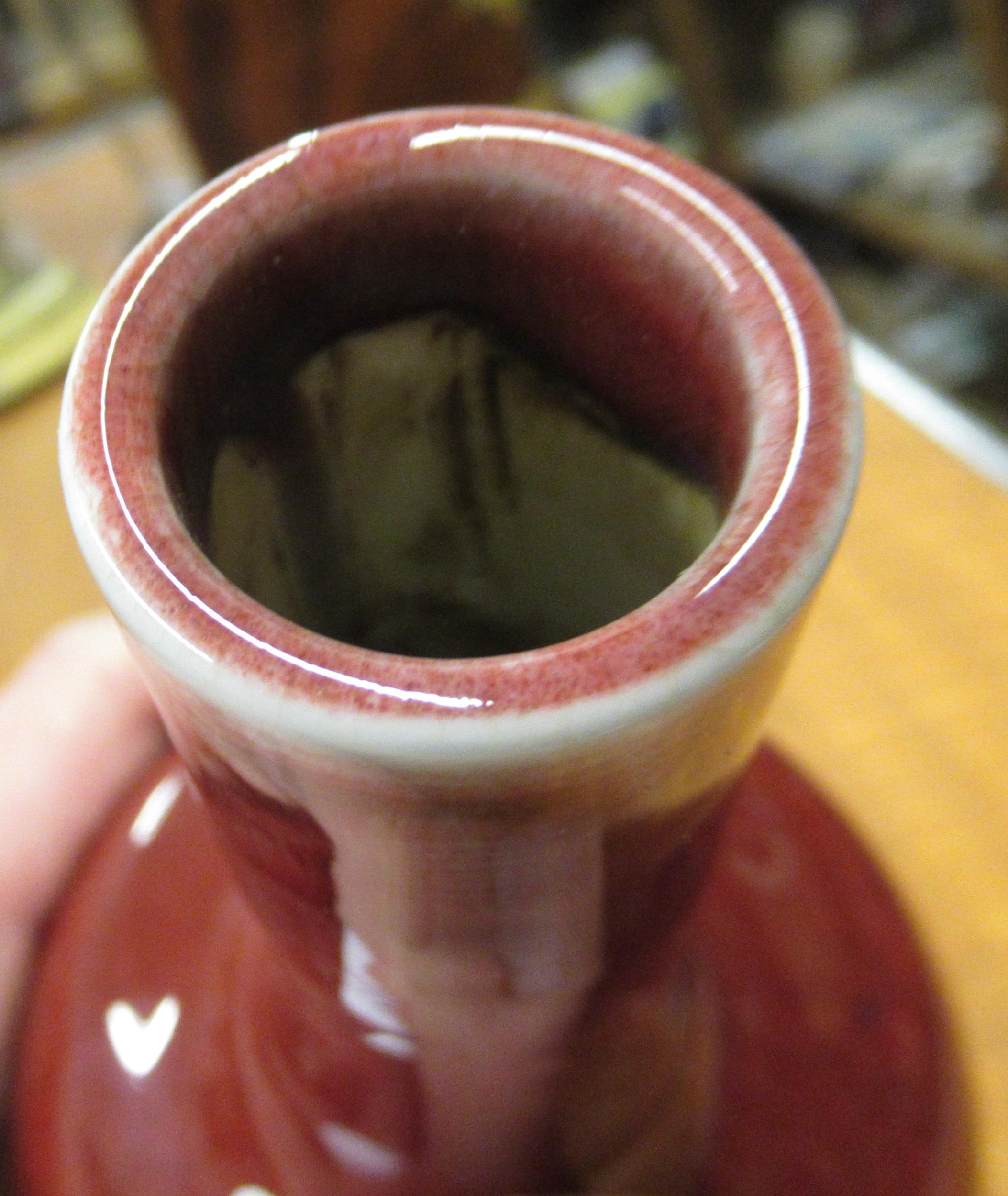 Chinese sang de boeuf bottle vase, 6.5ins high Good condition. No chips or cracks, just firing - Image 5 of 5