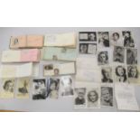 Collection of autographs, photographs and letters circa 1940's / 50's, the letters including