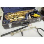 Yamaha YAS-62 Alto Saxophone, Serial No. 006896 in fitted case and various accessories Lacquer on