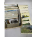 Box containing a quantity of miscellaneous postcards, ' Rail Locomotives '