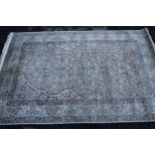 Cotton prayer rug of Persian vase design in pastel shades, 6ft 2ins x 4ft approximately (some wear)