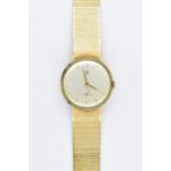 Gentlemans Verity 9ct gold wristwatch, with heavy integral bracelet strap, 66 grams gross weight