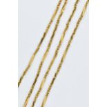 18ct Yellow gold necklace, 15.5g, 87cms in length