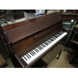 Small mahogany cased upright piano by Kemble, Serial No. 178620, in a mahogany case