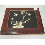 Early 20th Century Japanese lacquer ivory and mother of pearl decorated album, (at fault),