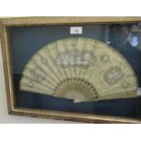Late 18th / early 19th Century mother of pear and sequin fan painted with neo classical scenes,