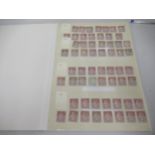 Album of Penny Red stamps, plates, 43 to 68