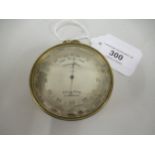 Brass cased compensated pocket barometer by Dollond No.5463, 2.5ins diameter