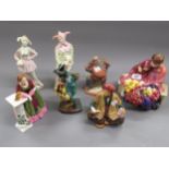 Royal Doulton figure of ' The Flower Seller's Children ', together with other Royal Doulton