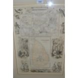 Pair of framed 19th Century coloured maps, British possessions in the Indian seas of the Island of