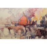 Michael Cadman, quantity of unframed watercolour and gouache paintings, various scenes, some signed,