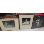 Group of three black and white posters of Marilyn Monroe, Brigitte Bardot and Edition Tushita