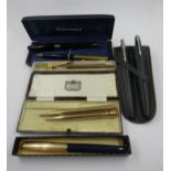 Bakers Perm-Point 9ct gold cased propelling pencil, together with an Eversharp gold filled