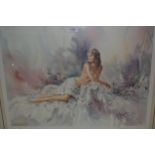 Gordon King, artist signed Limited Edition coloured print, ' Pandora ', 17.5ins x 21.5ins, gilt