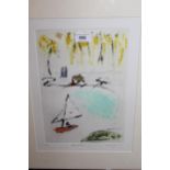 Rachel Ann Grigor, artist signed Limited Edition etching, ' Shearwater ' No.5 of 20, dated 1987,