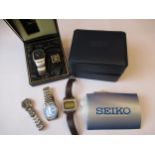 Gentleman's Seiko stainless steel automatic wristwatch, with original box and papers, together