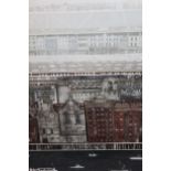 Brenda Hartill, artist signed Limited Edition etching, ' City Scape 1 ', No.166 of 175 dated 1986,