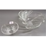 Waterford for Conran, small Art glass bowl, 6ins diameter together with an unmarked Art glass bowl