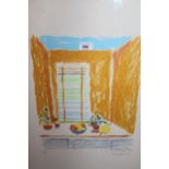 Mary Ford, artist signed Limited Edition lithograph,' View From A Window ', No.7 of 200 dated