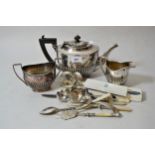 Small quantity of miscellaneous silver plate