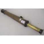Brass siting scope by Ross of London, No. 22459, overall length in the closed position 21.75ins