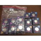 Twenty four Royal Mint silver proof ten pence alphabet coins